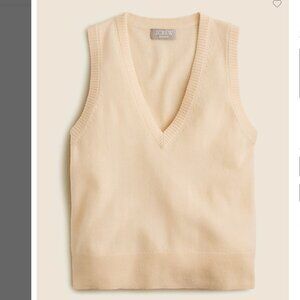 JCrew Cashmere V-neck Sweater-Vest XS NWT